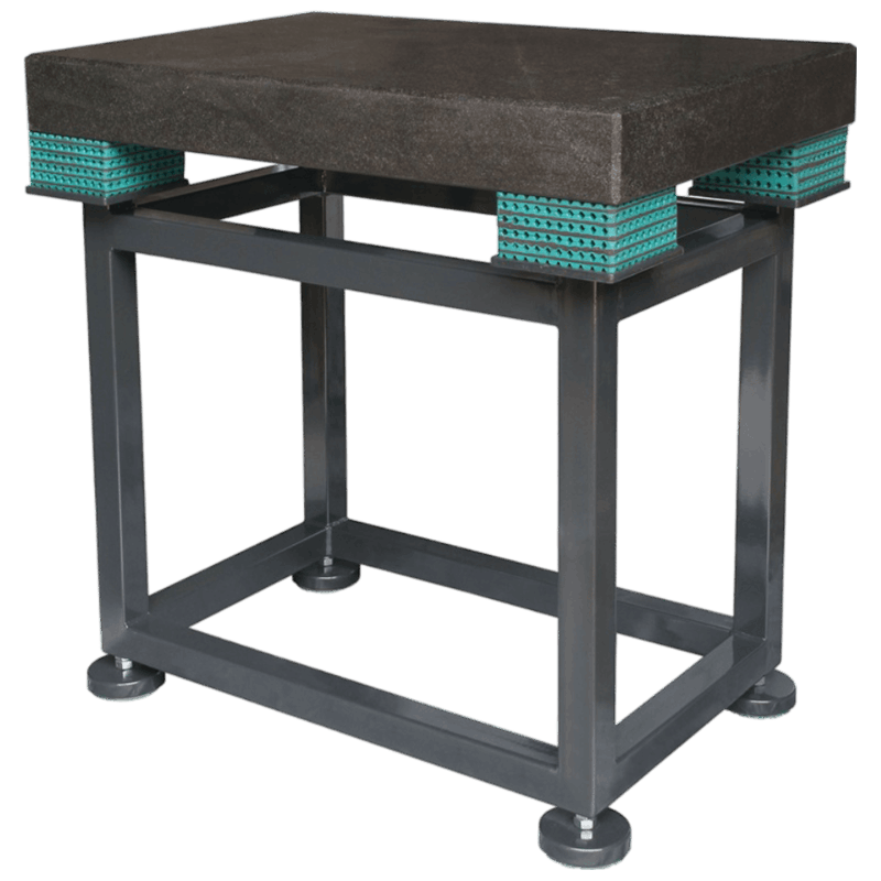 Anti Vibration Table With Elastomeric Vibration Isolation With Granite Top, Series DIT-E-GN