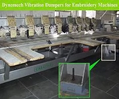 Embroidery Machines on Spring Mounts