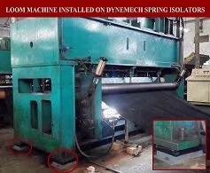 Weaving Loom Installed on Vibration Damping Pads